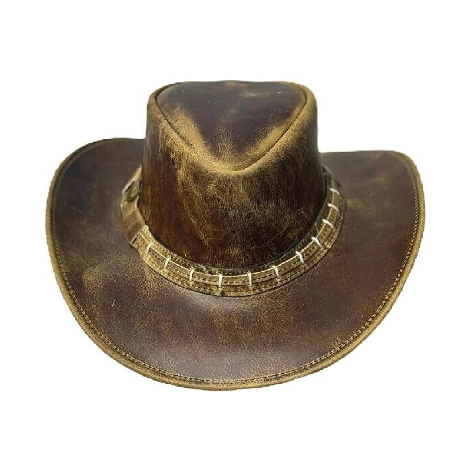 Lesa Collection Chic Maracaibo Leather Band Cowgirl Outback Hat